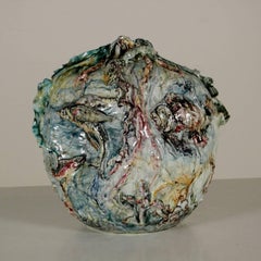 Vase conçu par Nicola Ciavardoni Céramique majolique Albisola:: Italie:: mi-1900