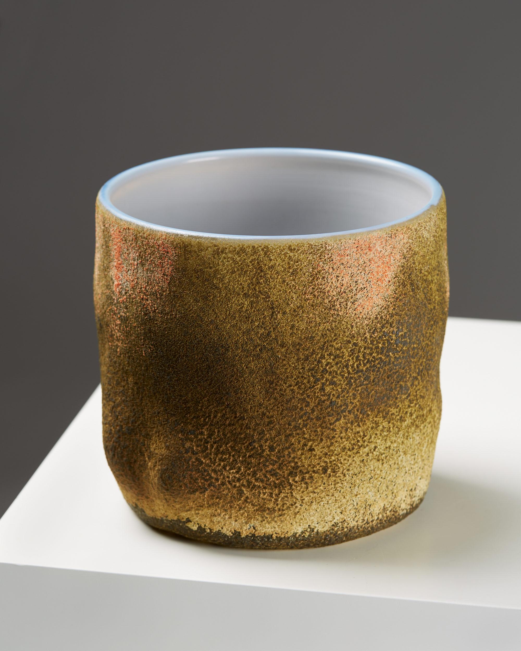 Scandinavian Modern Vase Designed by Paula Bartron, Sweden, Signed and Dated 1999