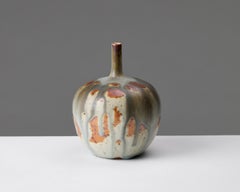 Rolf Palm Stoneware Vase, Scandinavian Modern, Glazed, Sweden, 1960s