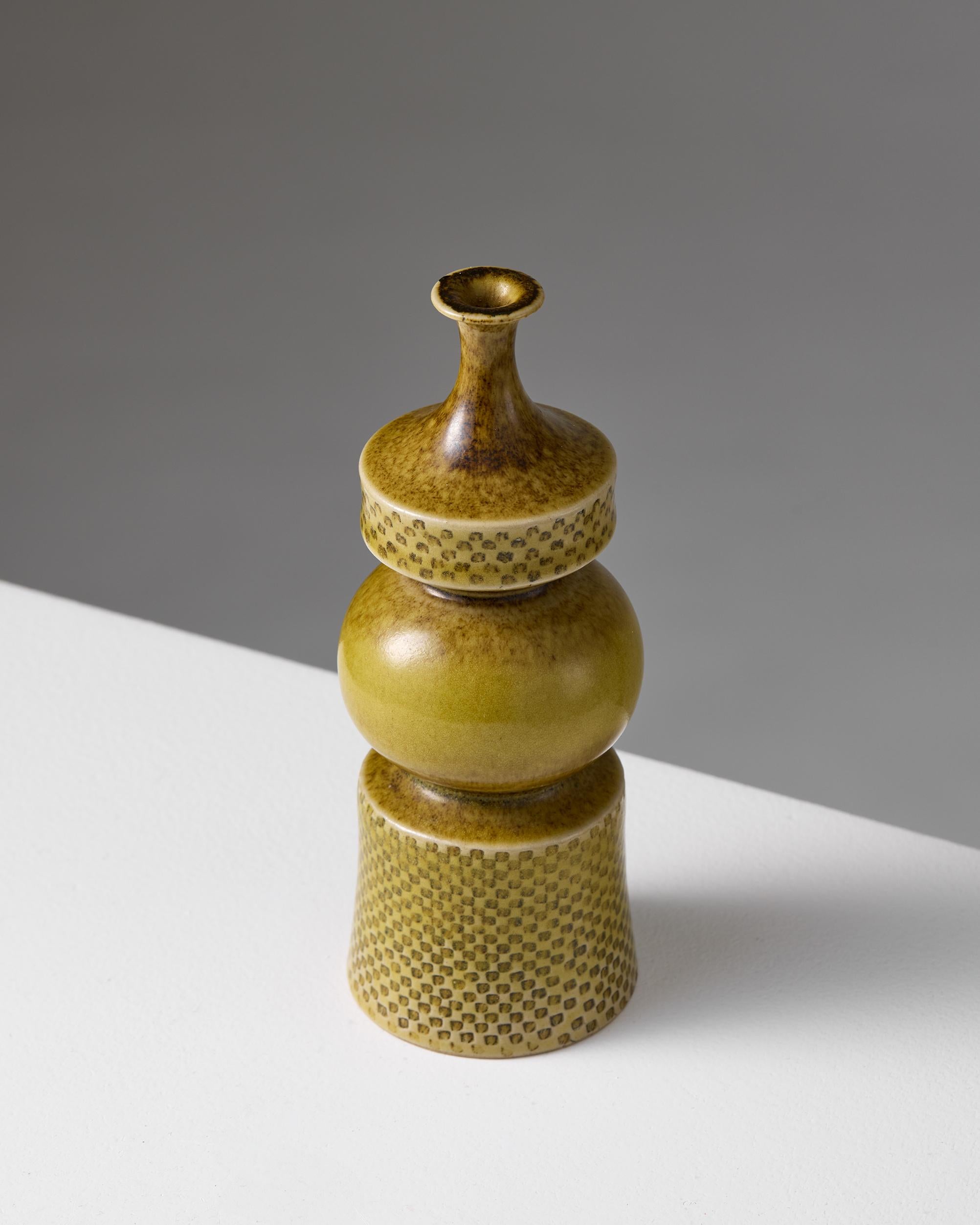 Vase designed by Stig Lindberg for Gustavsberg Studio Sweden, 1970 In Good Condition For Sale In Stockholm, SE
