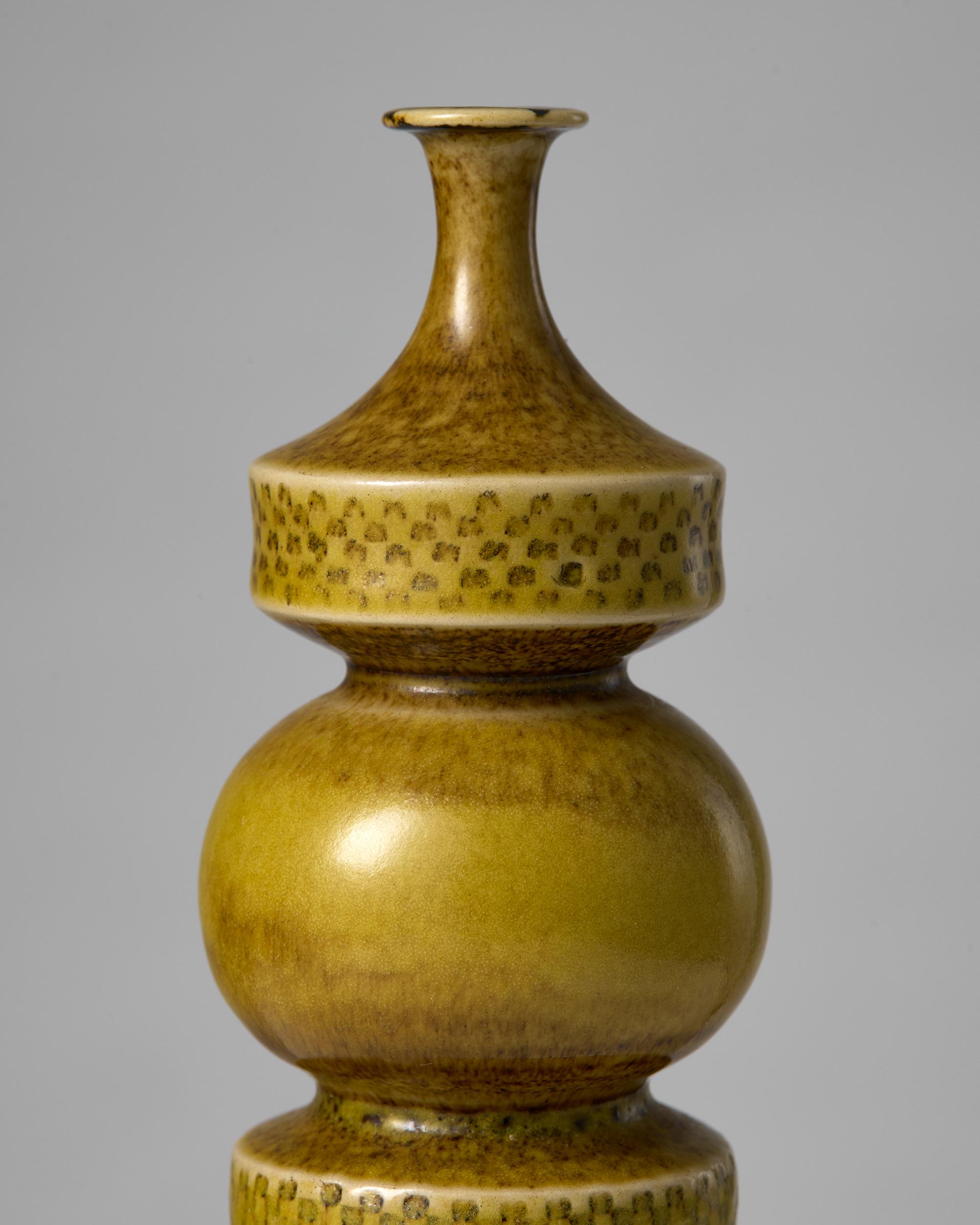 Vase designed by Stig Lindberg for Gustavsberg Studio Sweden, 1970 For Sale 1
