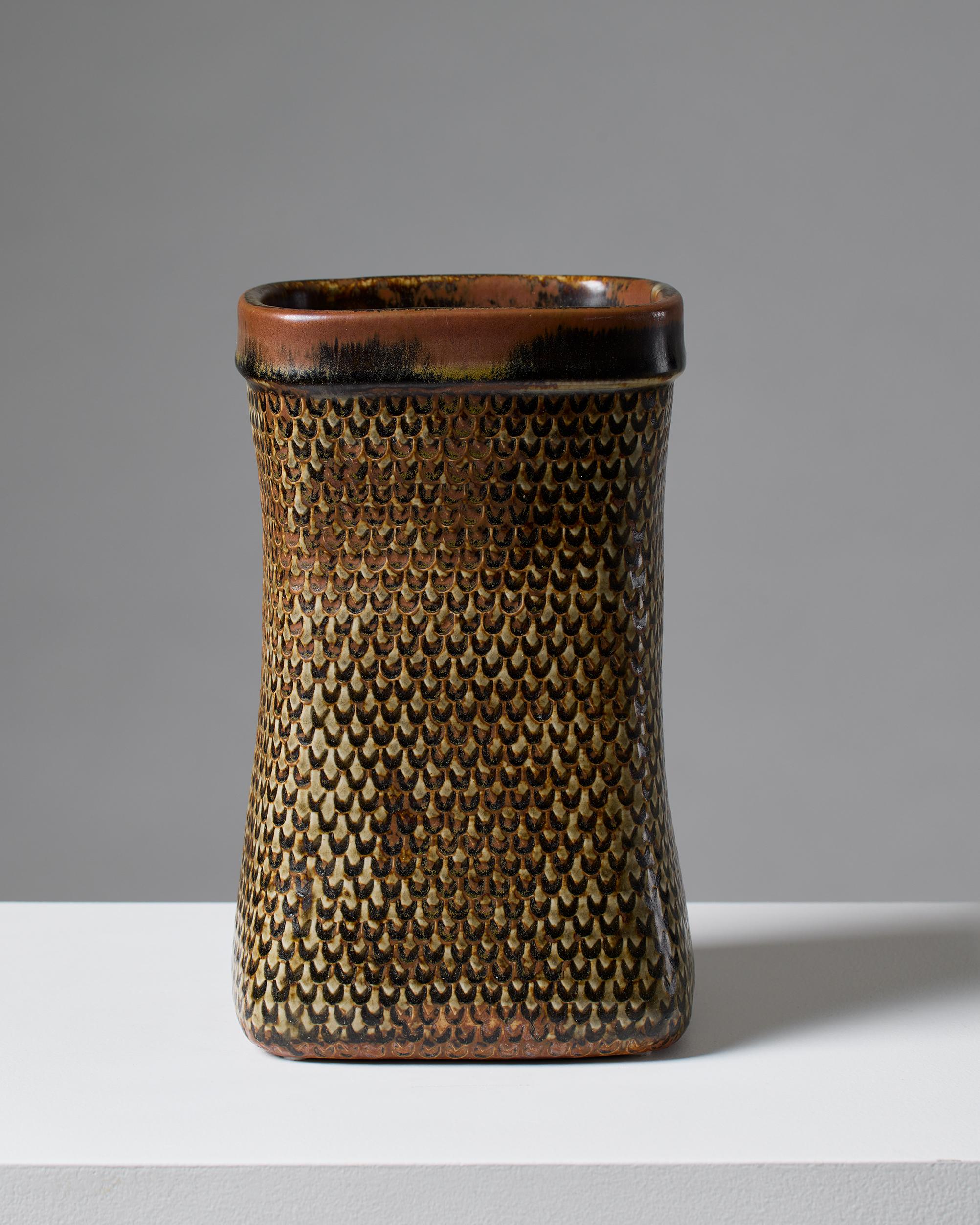 Grès porcellanato Vaso disegnato da Stig Lindberg, Gustavsberg Svezia, anni '60 in vendita