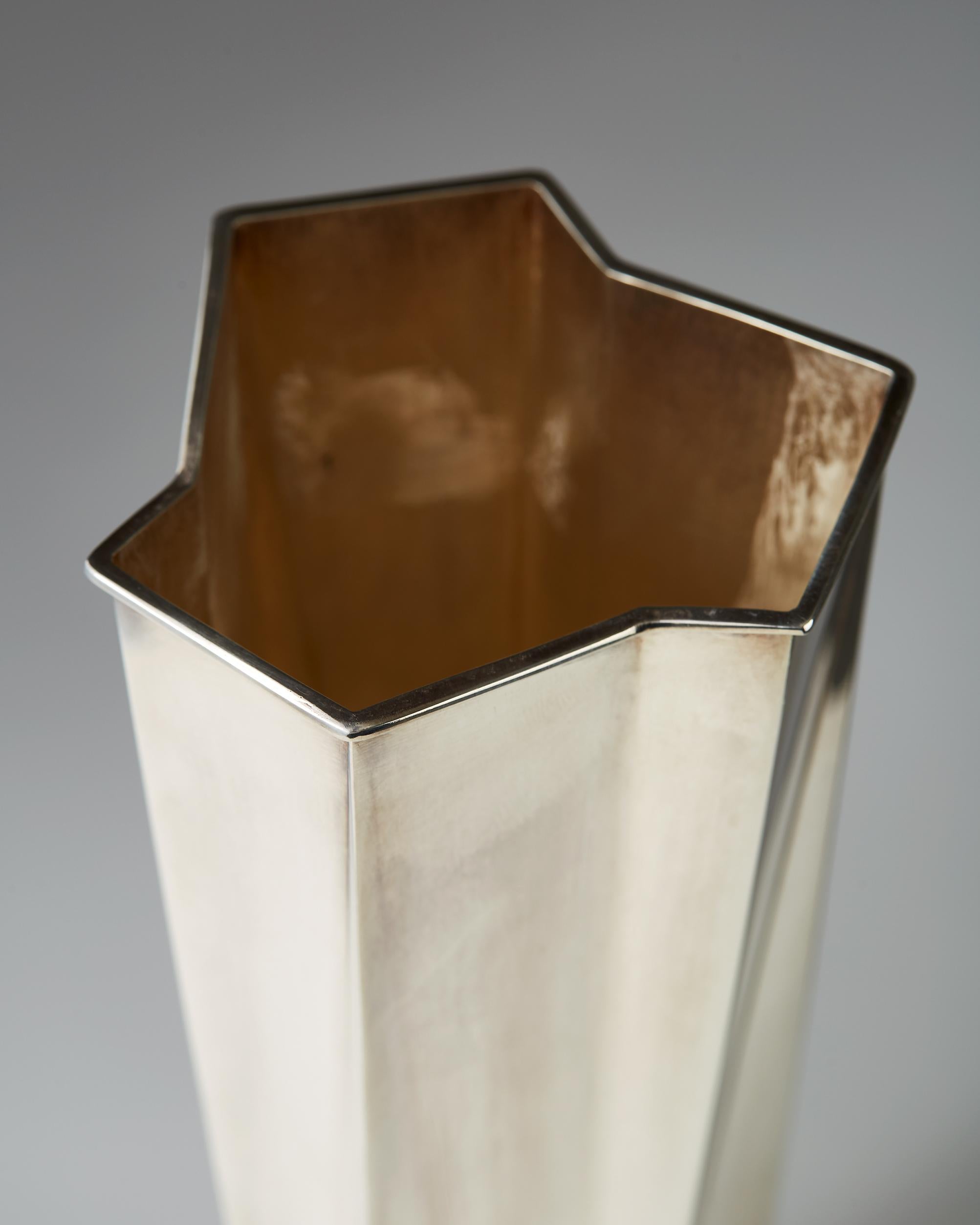 Sterling Silver Vase Designed by Tapio Wirkkala, Finland, 1995