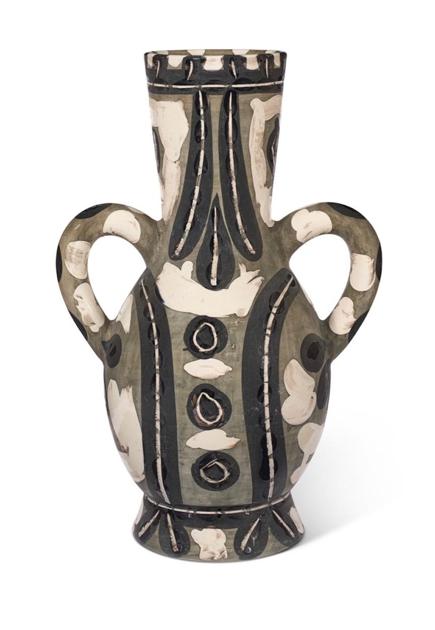 Moderno Pablo Picasso Vaso Deux anses hautes (A.R. 141) Il Re, Vaso in ceramica Madoura in vendita