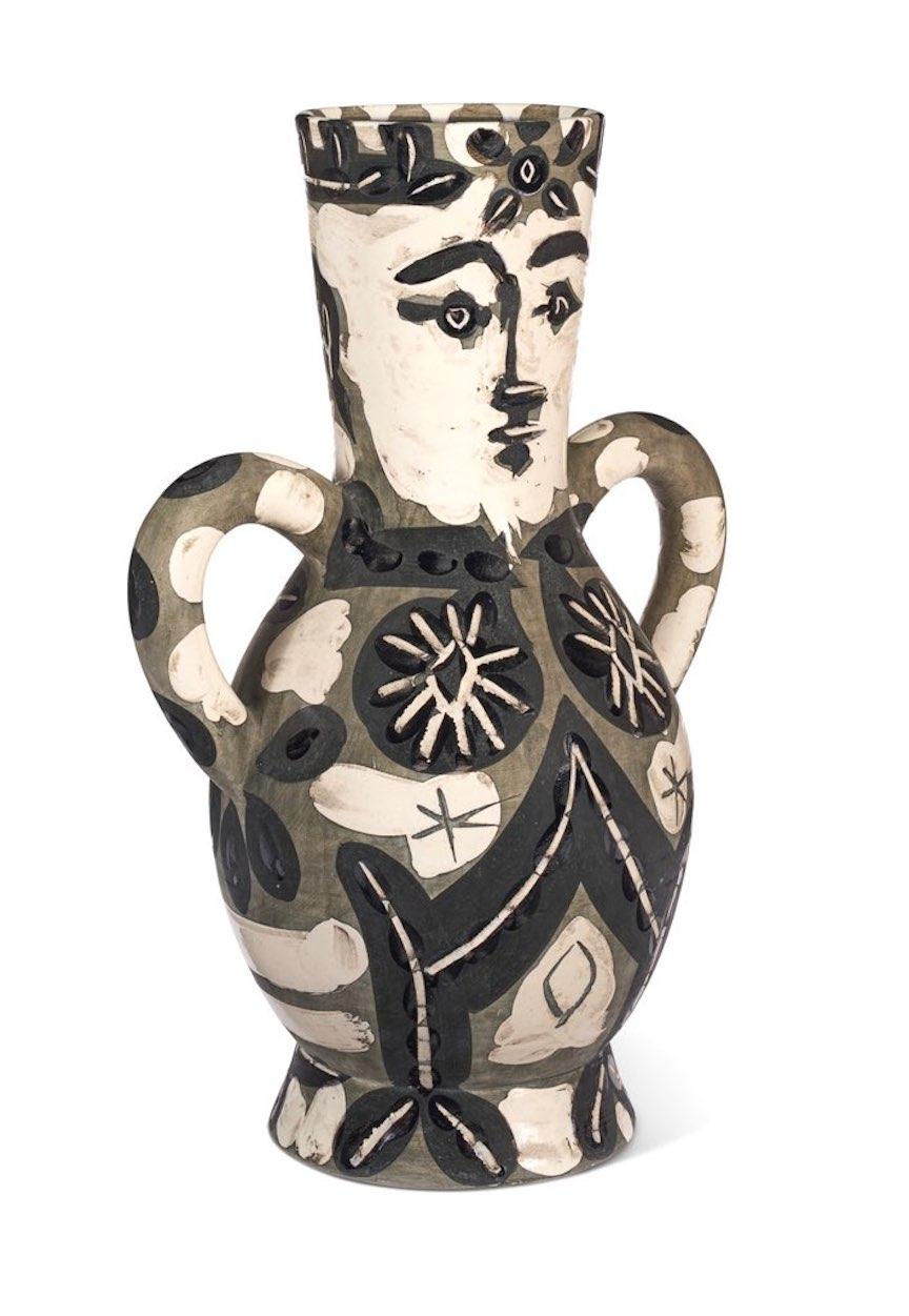Francese Pablo Picasso Vaso Deux anses hautes (A.R. 141) Il Re, Vaso in ceramica Madoura in vendita