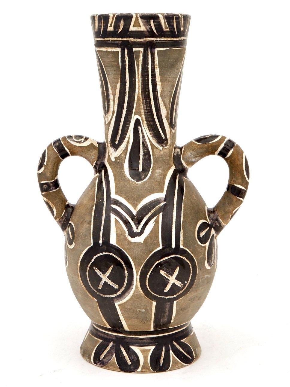 Moderno Pablo Picasso Vaso Deux anses hautes (A.R. 213) - La Regina Vaso in ceramica Madoura in vendita