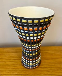 Vase Diabolo Damier de Roger Capron, France, 1960