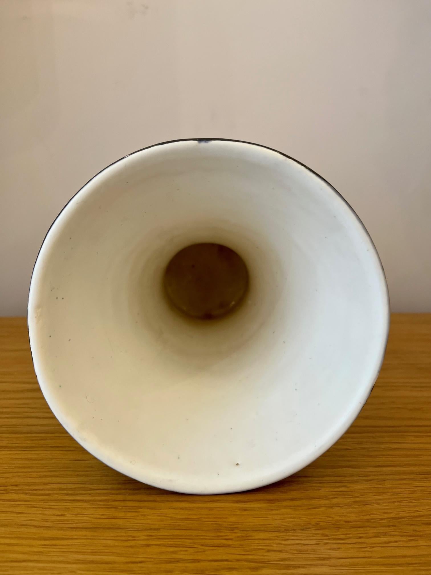 Français Vase Diabolo Damier de Roger Capron, France, 1960