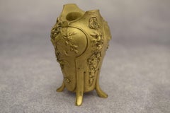 Vase en bronze Art Nouveau par LOUCHET Ciseleur - 1900s