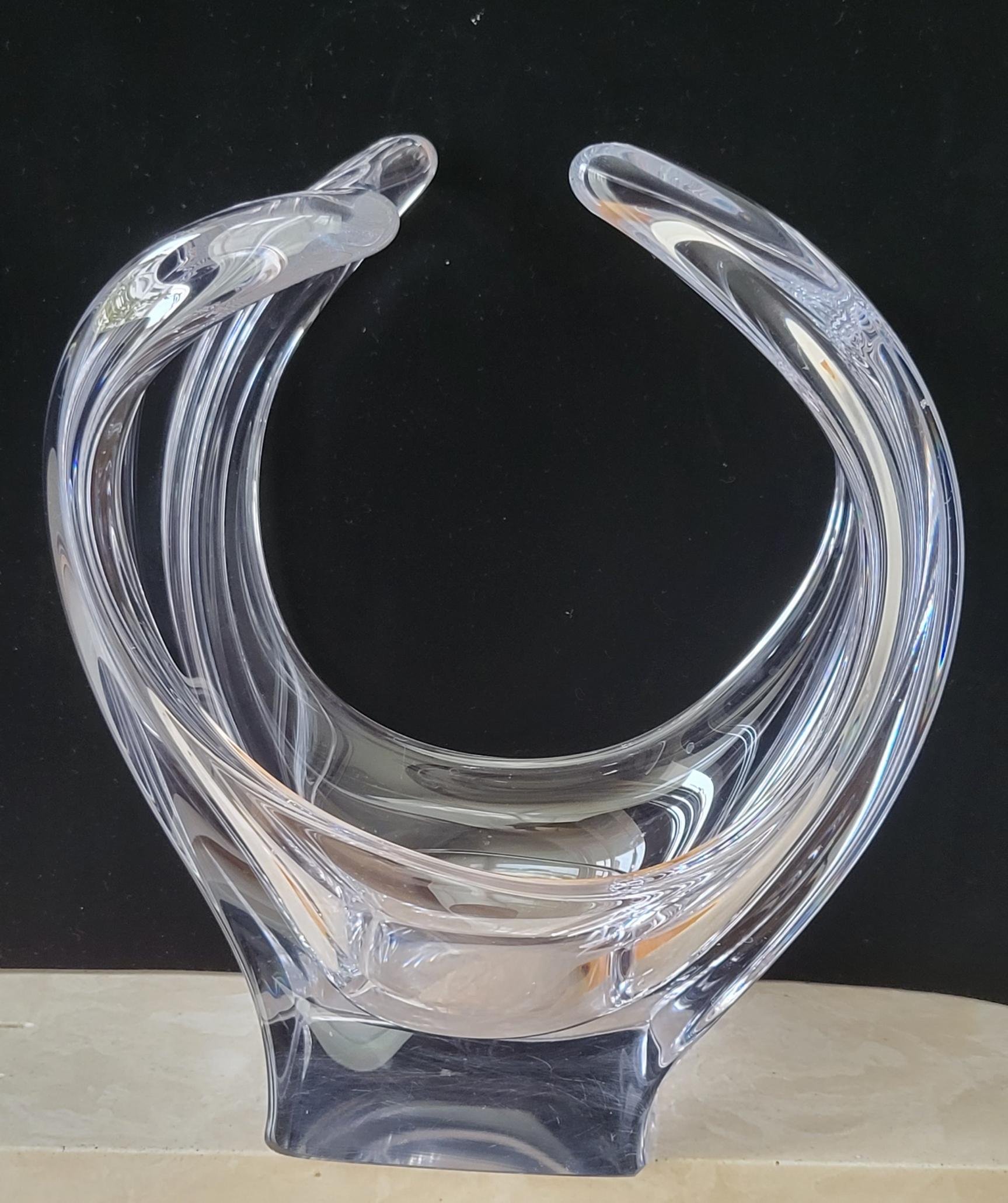 Vase en cristal Français 1970 3