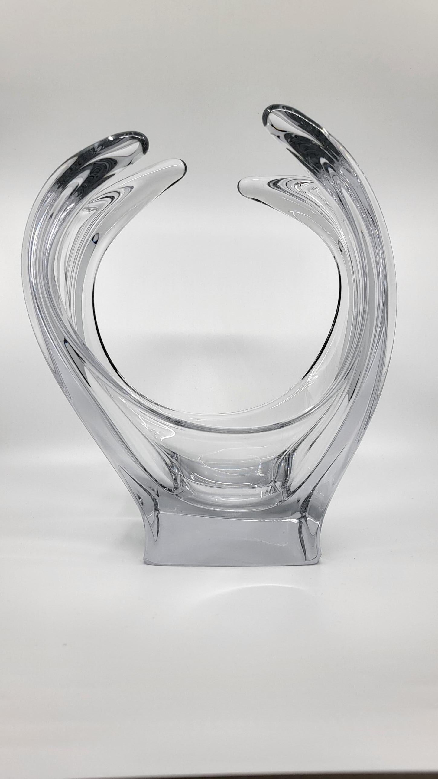 French Vase en cristal Français 1970