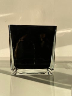 Vase en Opaline Noire d'Anatole Riecke du Restaurant La Coupole Décor Figuratif