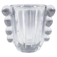 Vase en verre ailes en chapelet signé Daum Nancy