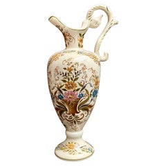 Vintage-Vase aus emaillierter Keramik mit Vintage-Krug Hubert Bequet, Belgien, 1950er Jahre