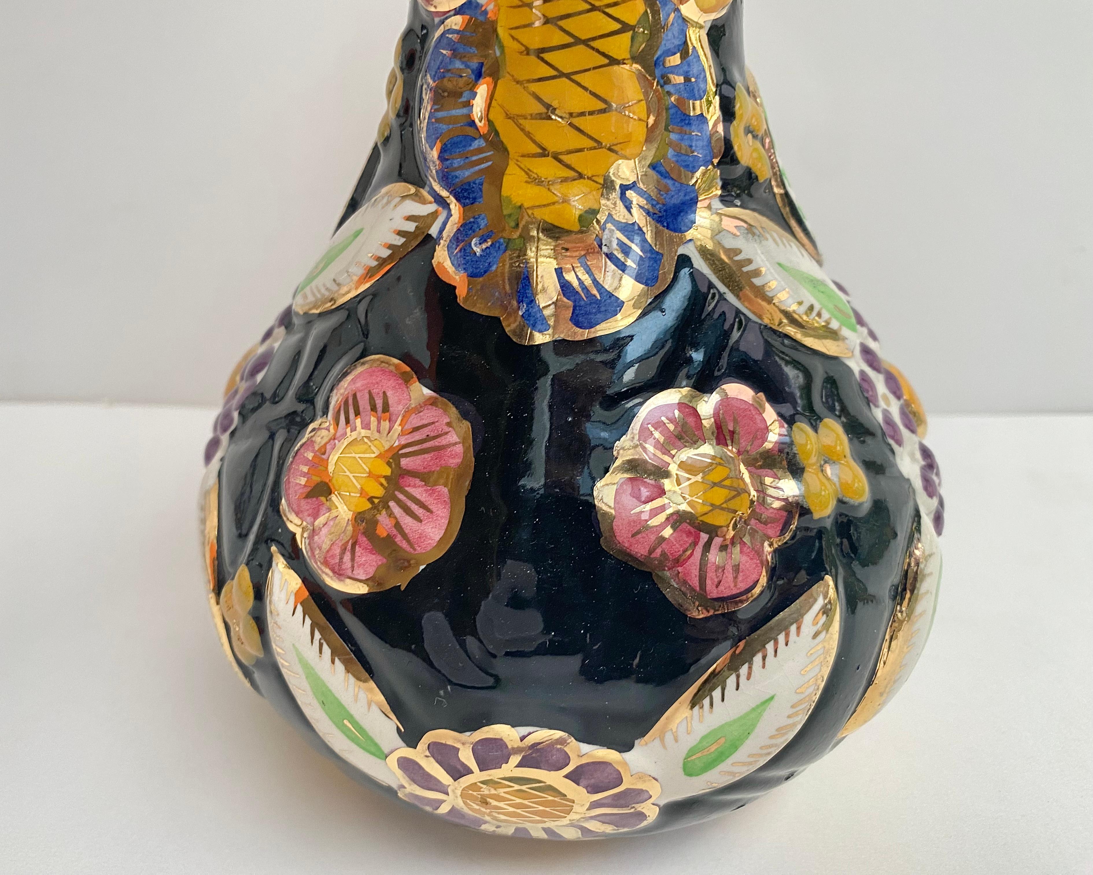 Vase, emailliert, Keramik, Vintage-Krug Hubert Bequet, Blumenvase, Belgien 1950 im Zustand „Gut“ im Angebot in Bastogne, BE