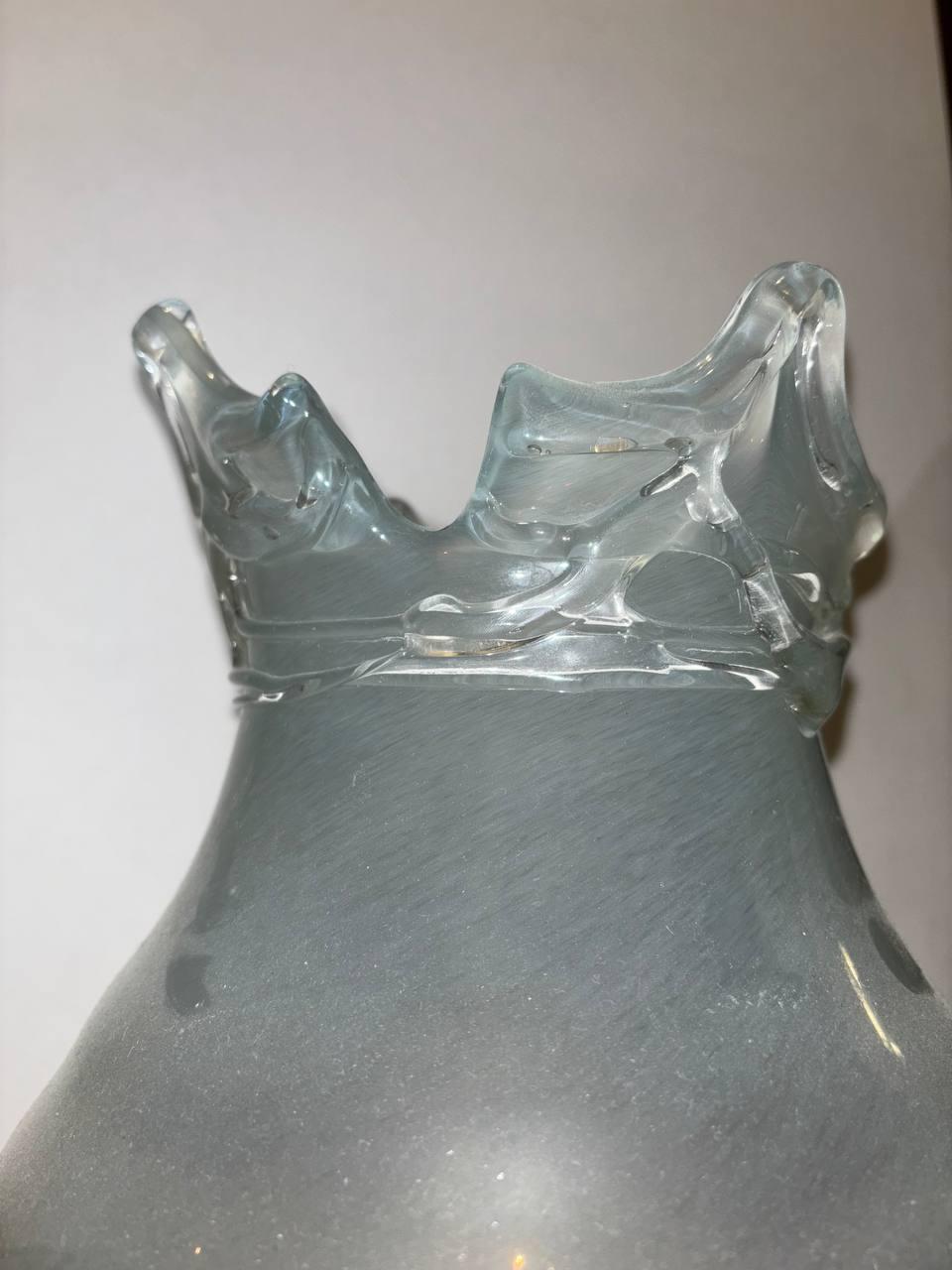 Vase Ercole Barovier  sfumature iridescenti in vetro di murano 1940's In condizioni buone in vendita a Palermo, IT