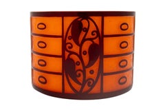 Vase etched Josef Hoffmann Loetz Orange ca. 1911 Vienna Jugendstil