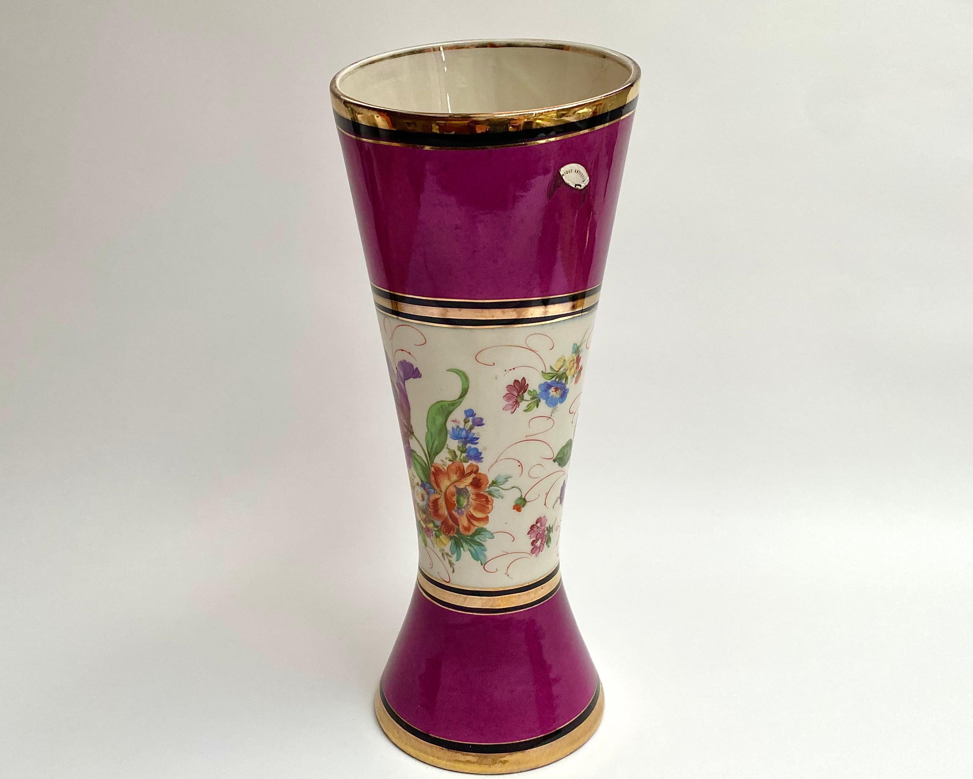 Vase Faience H.Bequet Ceramic Design Vase 
