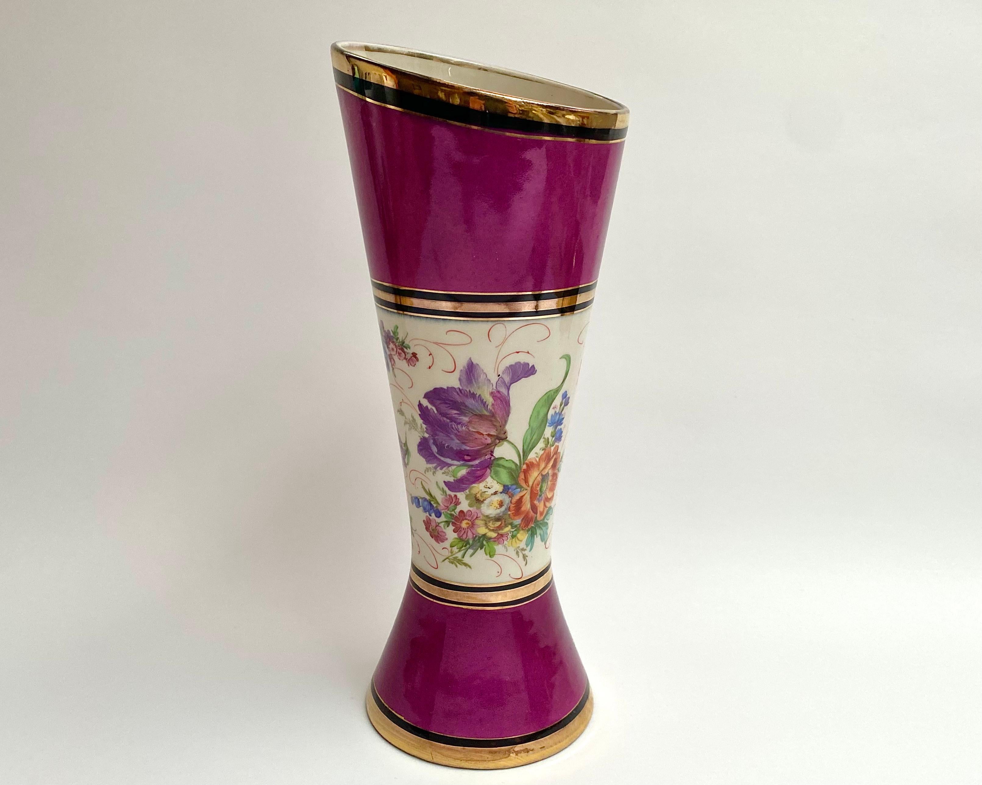Vase Faience H.Bequet Ceramic Design Vase 