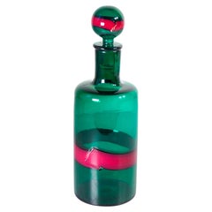 Vase "Fasce Orizzontali" 'Verde Rosso', Design by F. Bianconi for Venini. 1950s