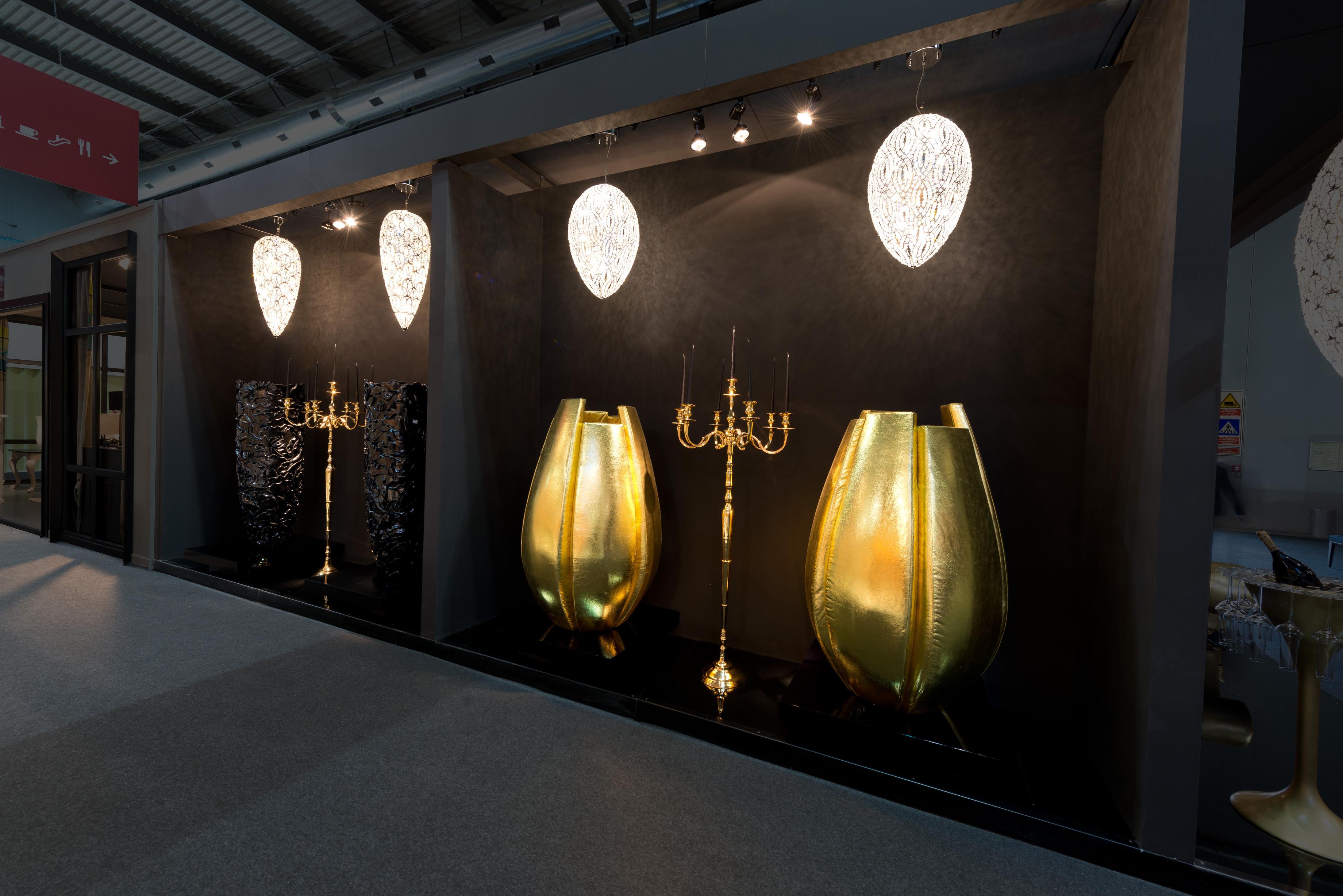 Vase aus Fettem Pumpkin, gepolstert, Gold-Kunstleder, Italien im Zustand „Neu“ im Angebot in Treviso, Treviso