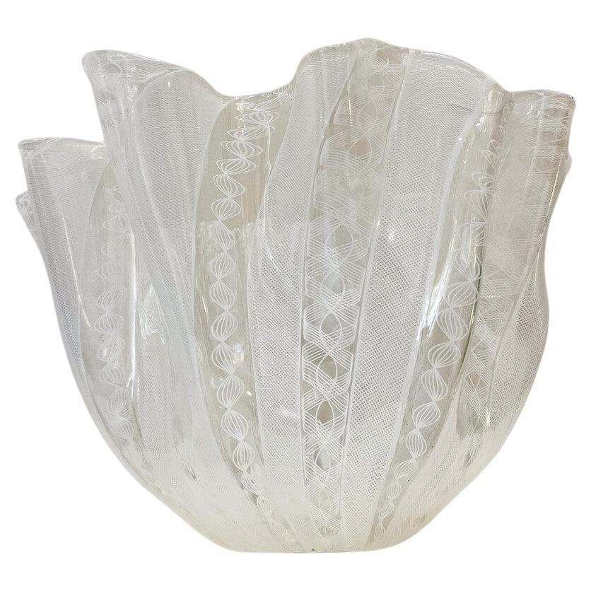 Vase "Fazzoletto Zanfirico" par Fulvio Bianconi pour Venini, Italie, années 1950 en vente