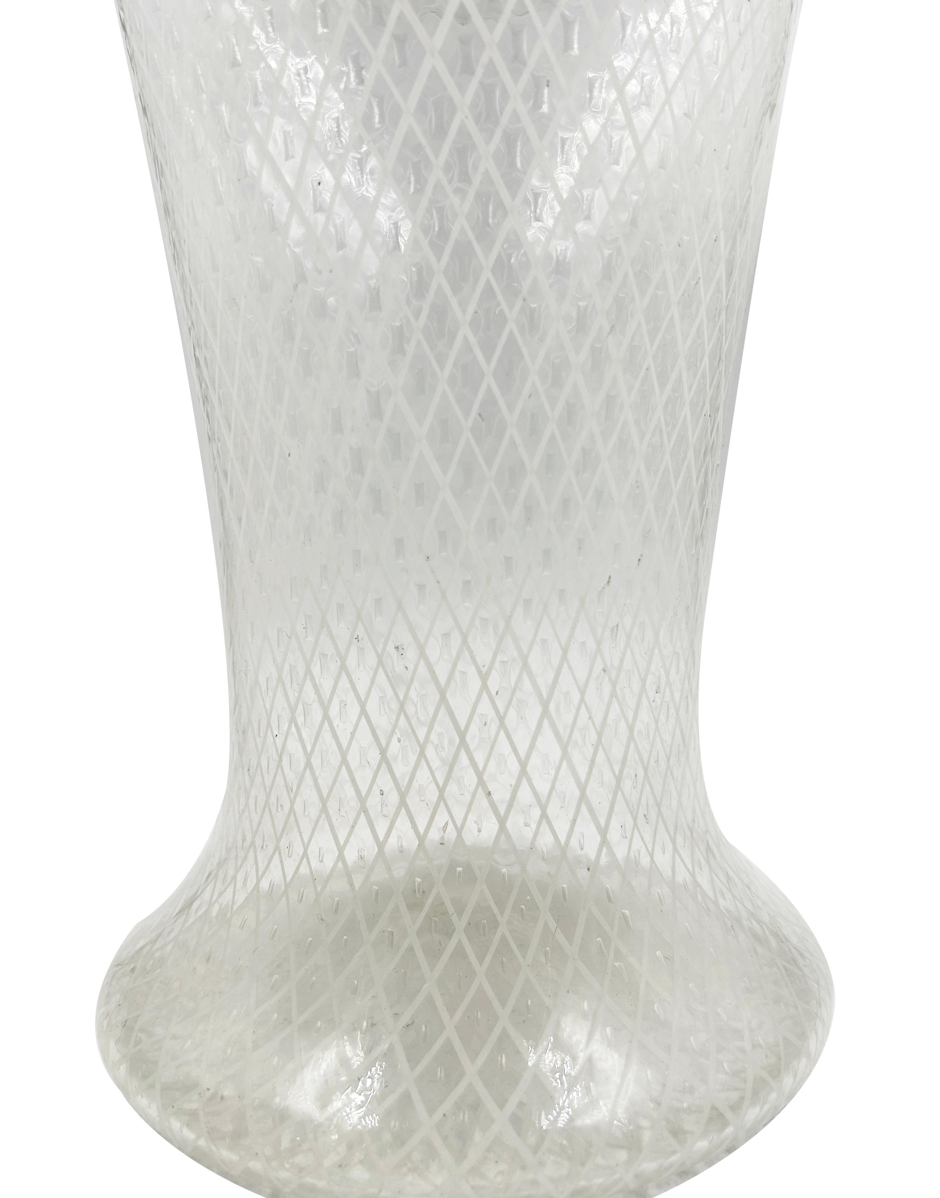 Mid-Century moderno Vaso 'Filigrana a reticello', 1927 MVM Cappellin in vendita