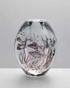 Vase ‘Fish Graal’ Designed by Edward Hald for Orrefors, Sweden, 1949