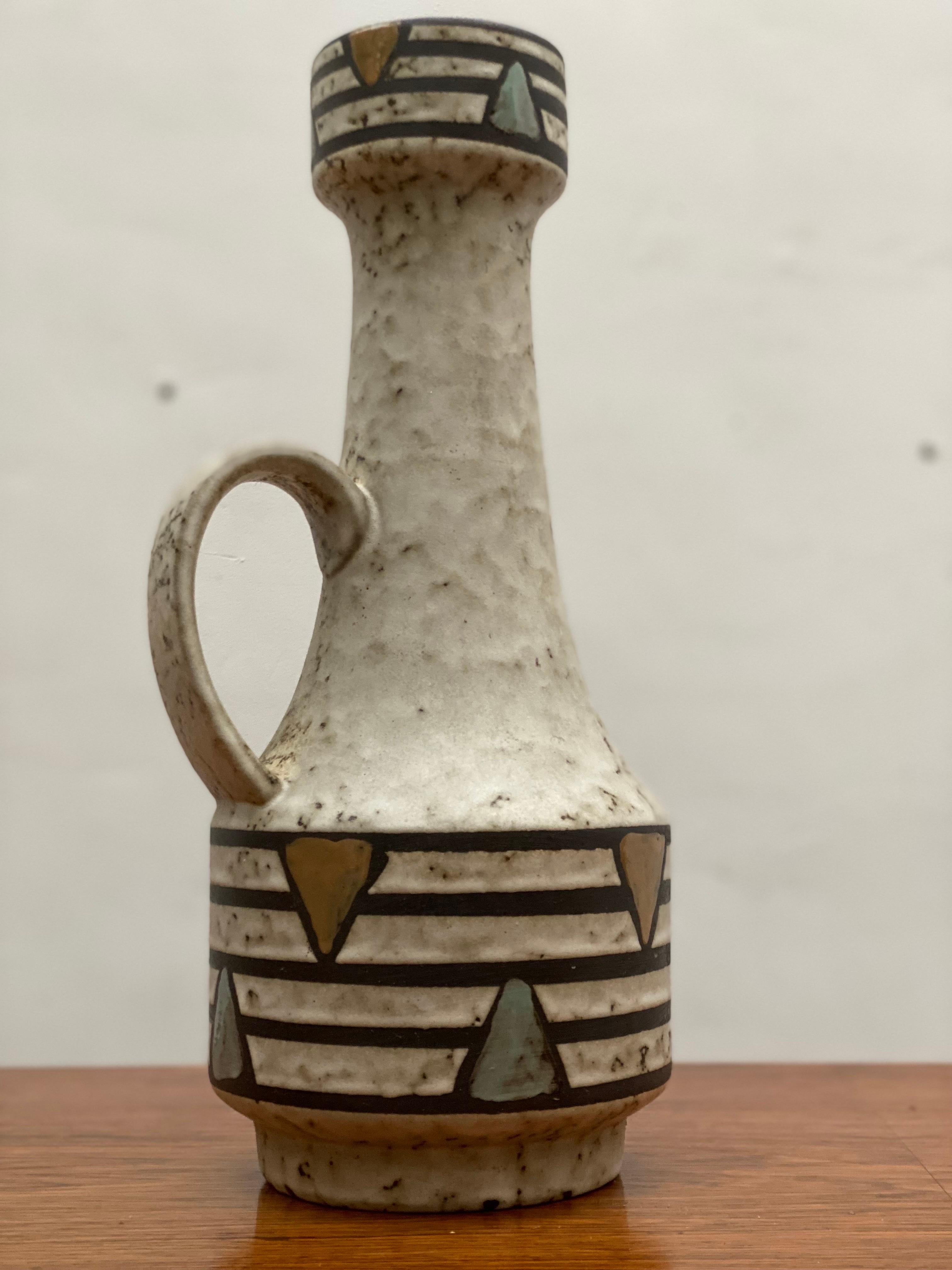 Vase Jasba Ceramic Form and Farbe Germany, 1960s For Sale 3