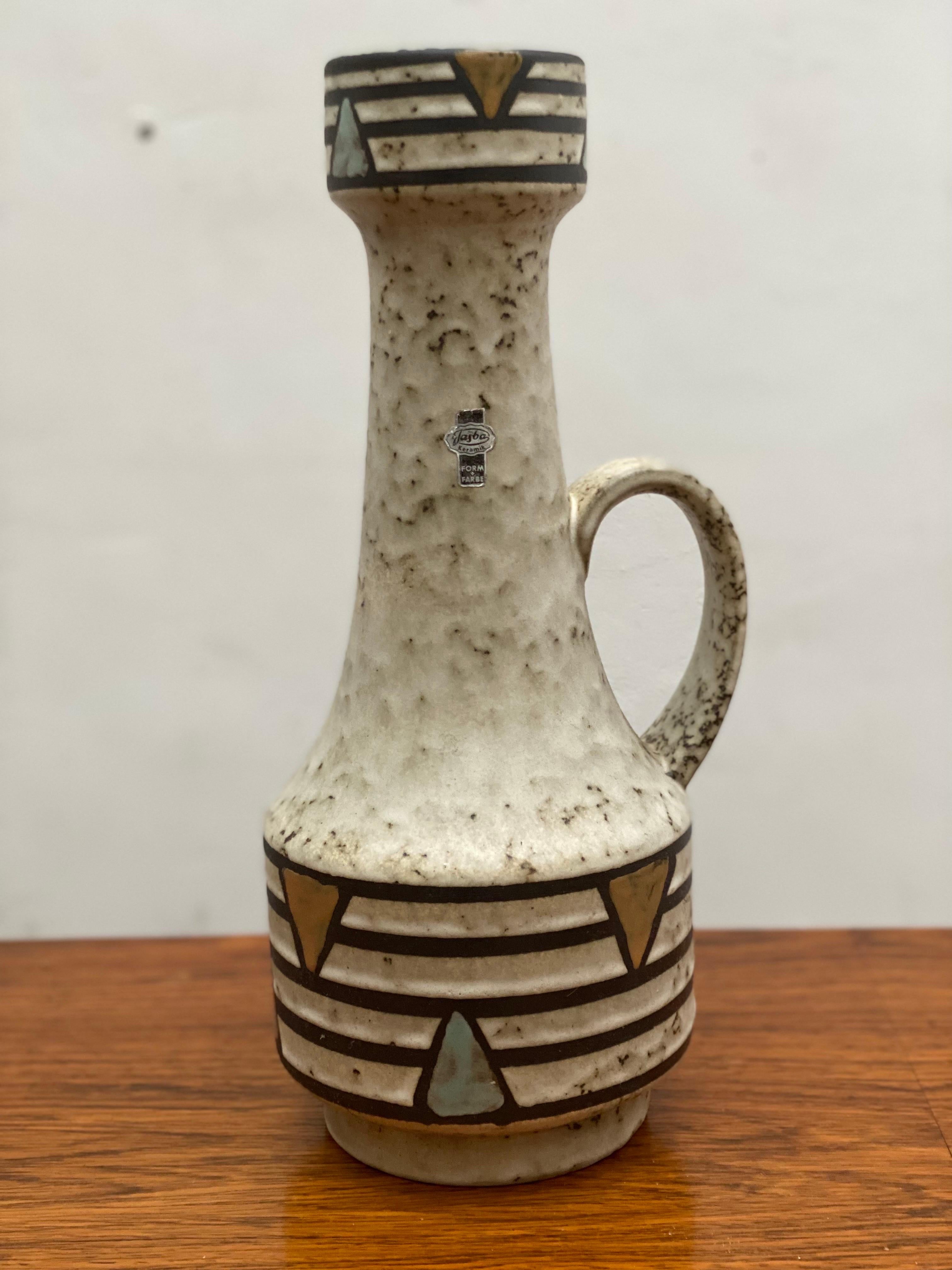 Vaso in ceramica Jasba Form A e Farbe Germania, anni '60 In condizioni buone in vendita a Antwerp, BE