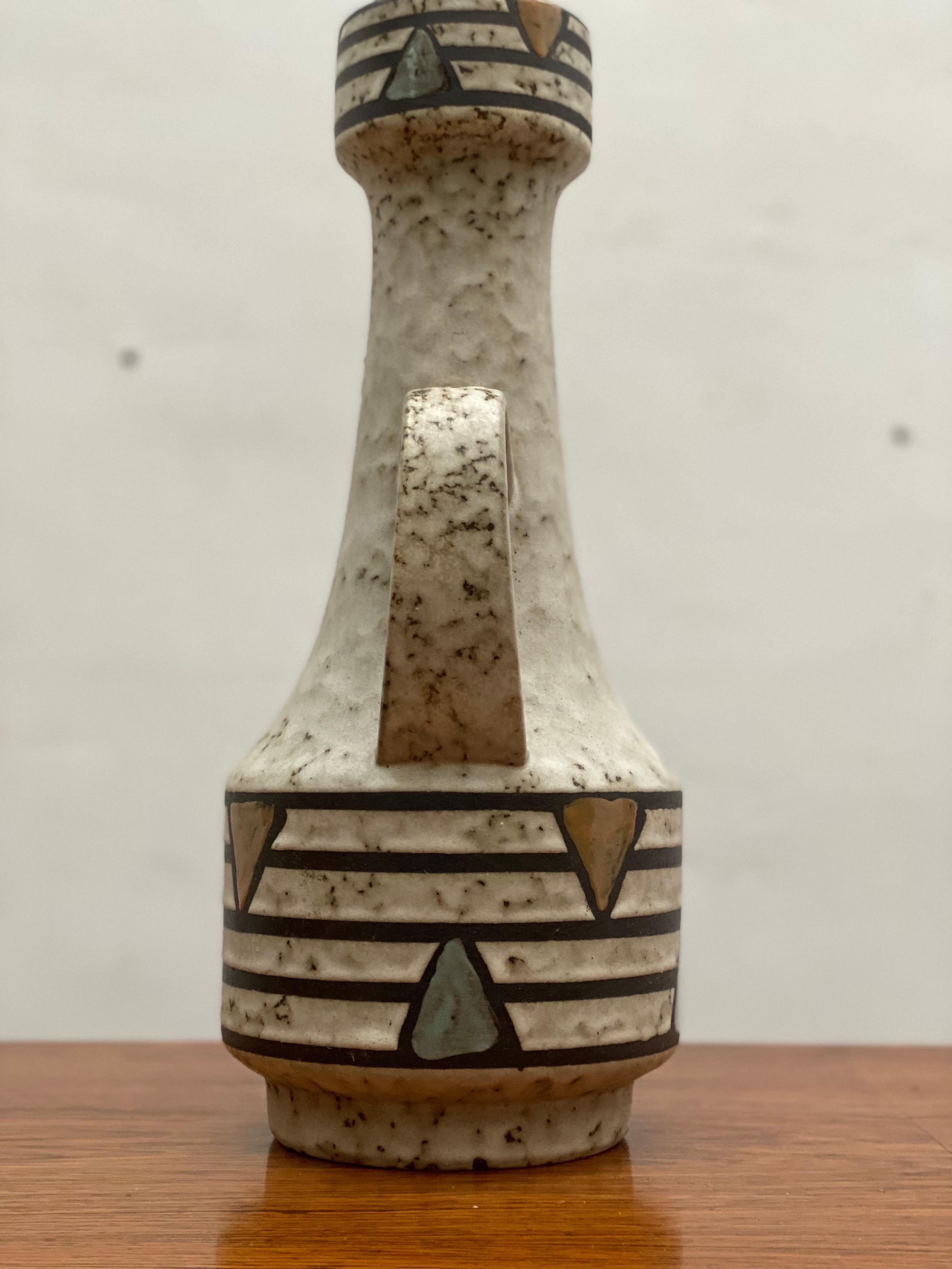 Vase Jasba Ceramic Form and Farbe Germany, 1960s For Sale 1