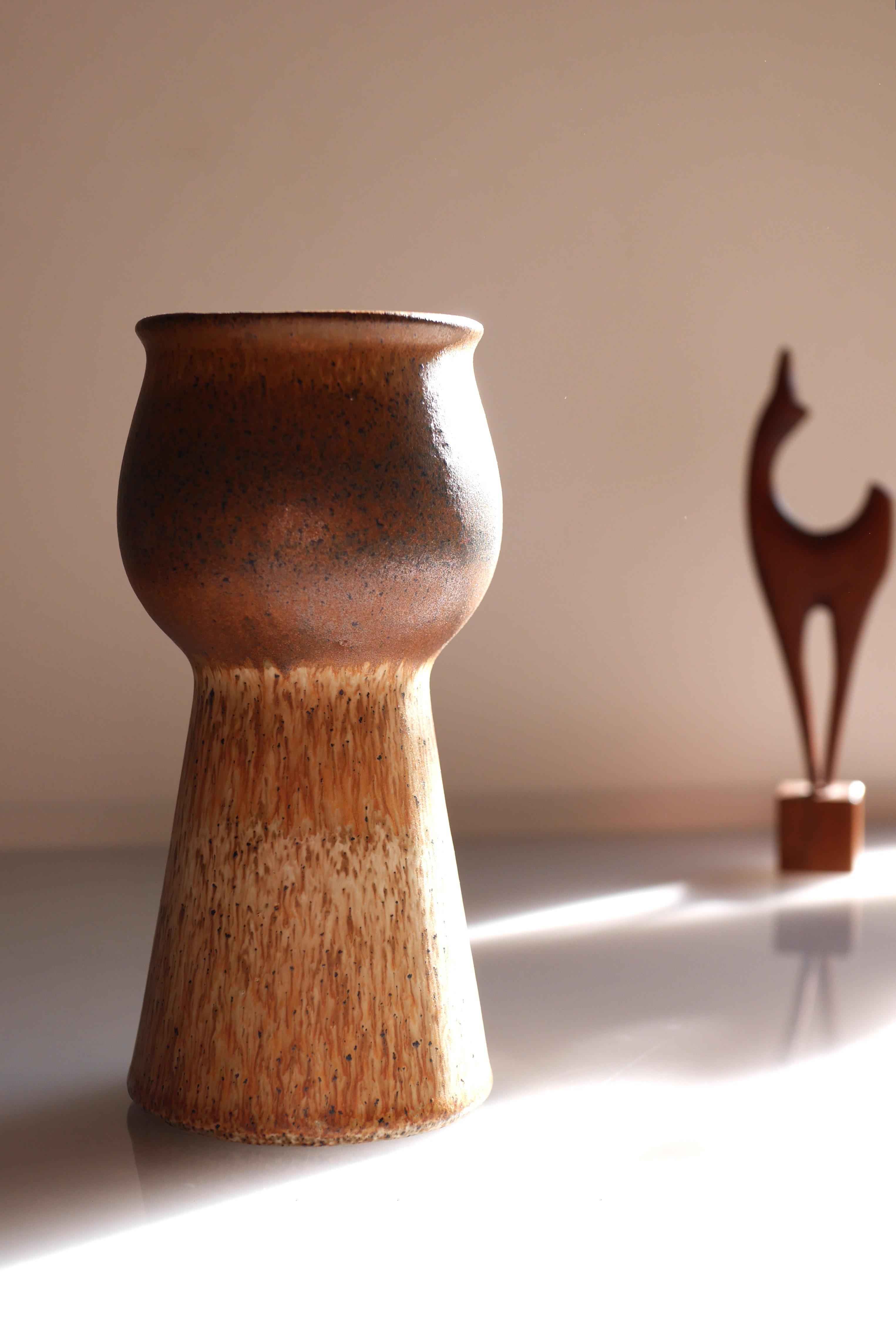 Stoneware Vase by Bruno Karlsson for Ego, Sweden, 1970s For Sale