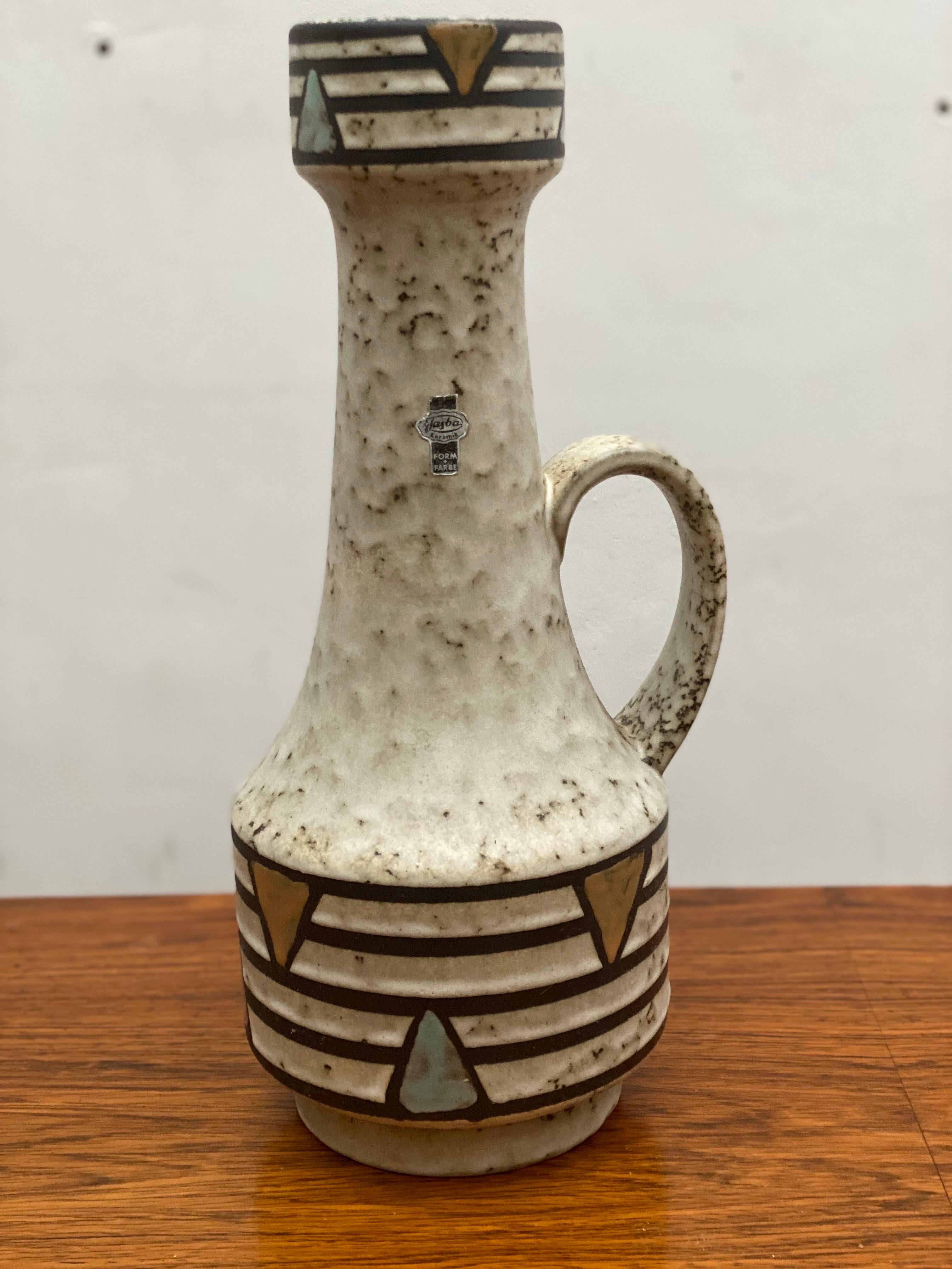 Vernissé Vase Jasba en céramique et Farbe, Allemagne, années 1960 en vente