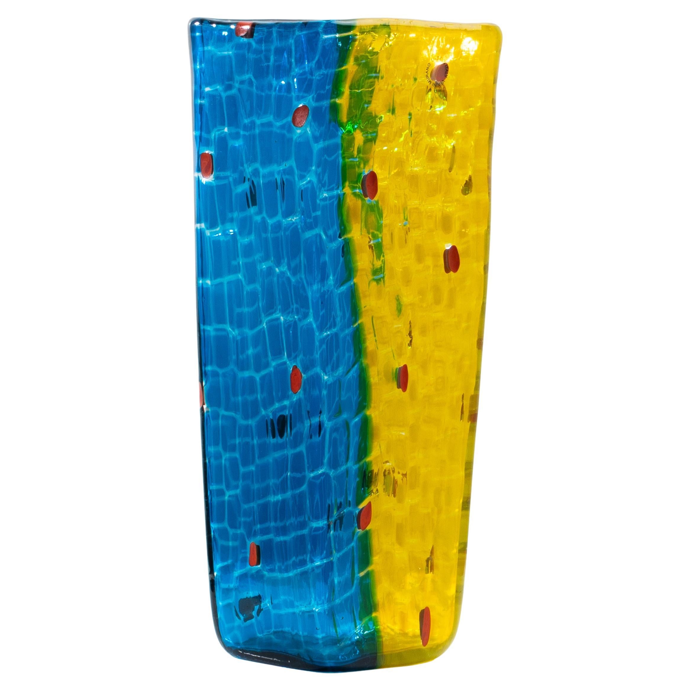 Vase “Frisage” designed by Gianni Versace for Venini Murano, Italy
