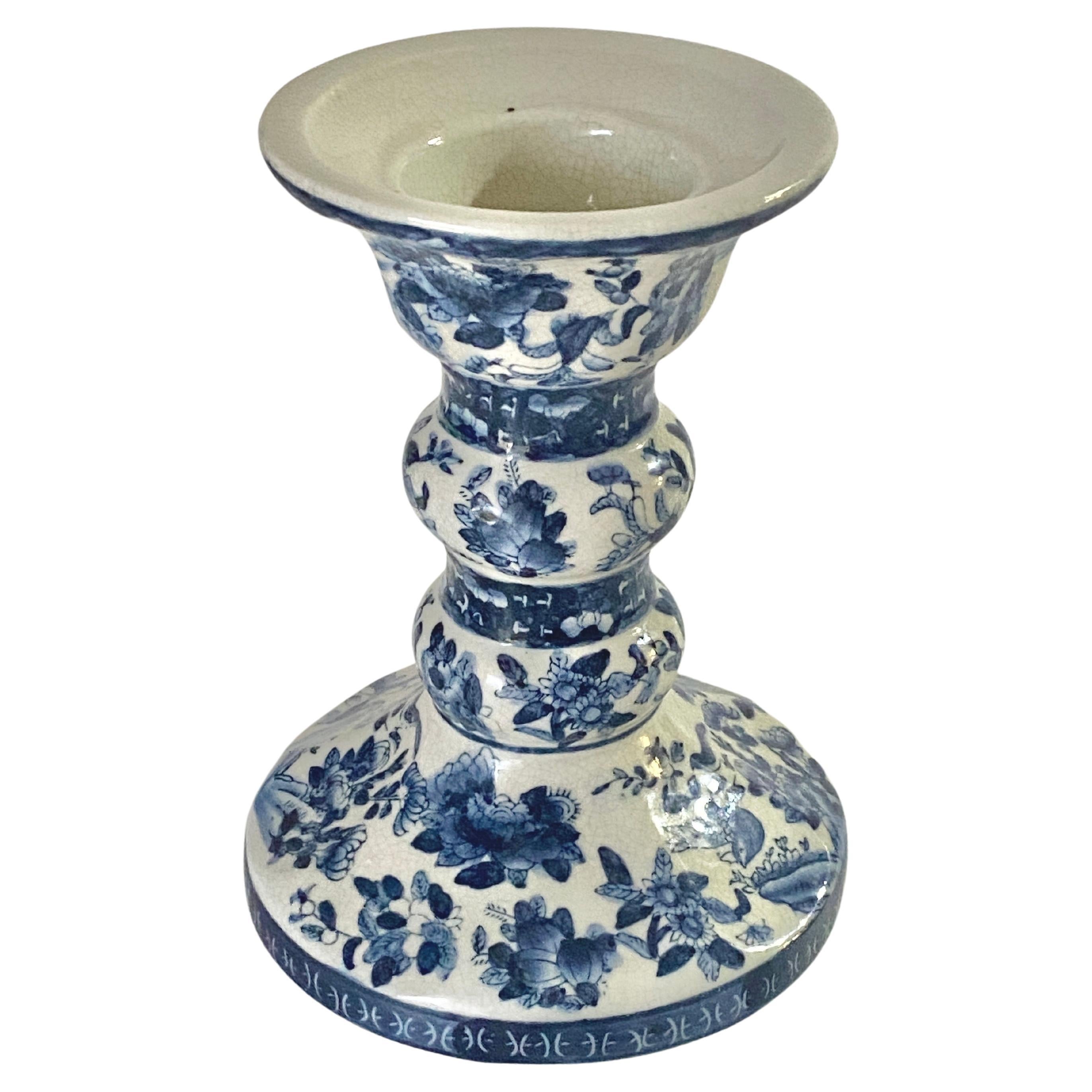 Vase aus China, 19. Jahrhundert, Blau und Weiß, Porzellan