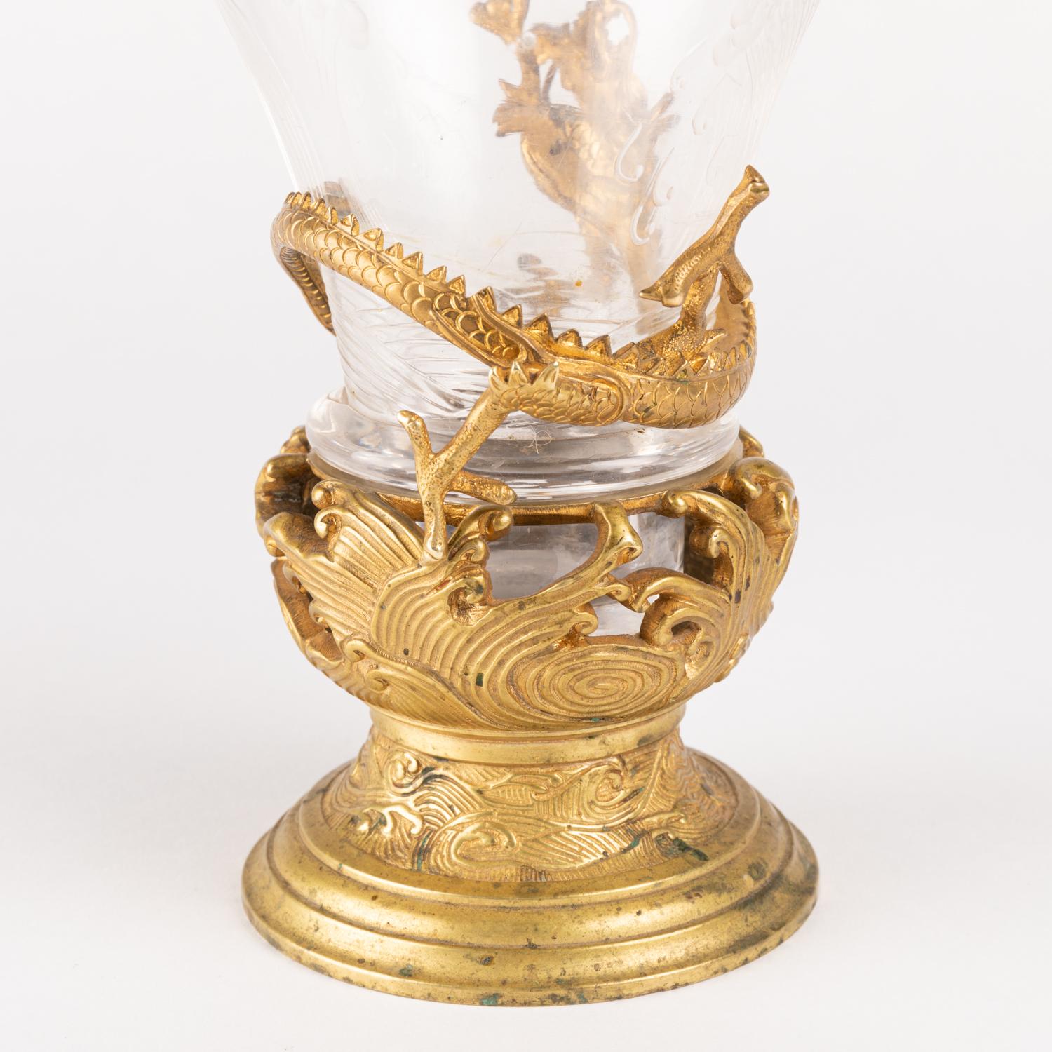 Vase from the Escalier de Cristal, Gilt Bronze Mounting, 19th century For Sale 5