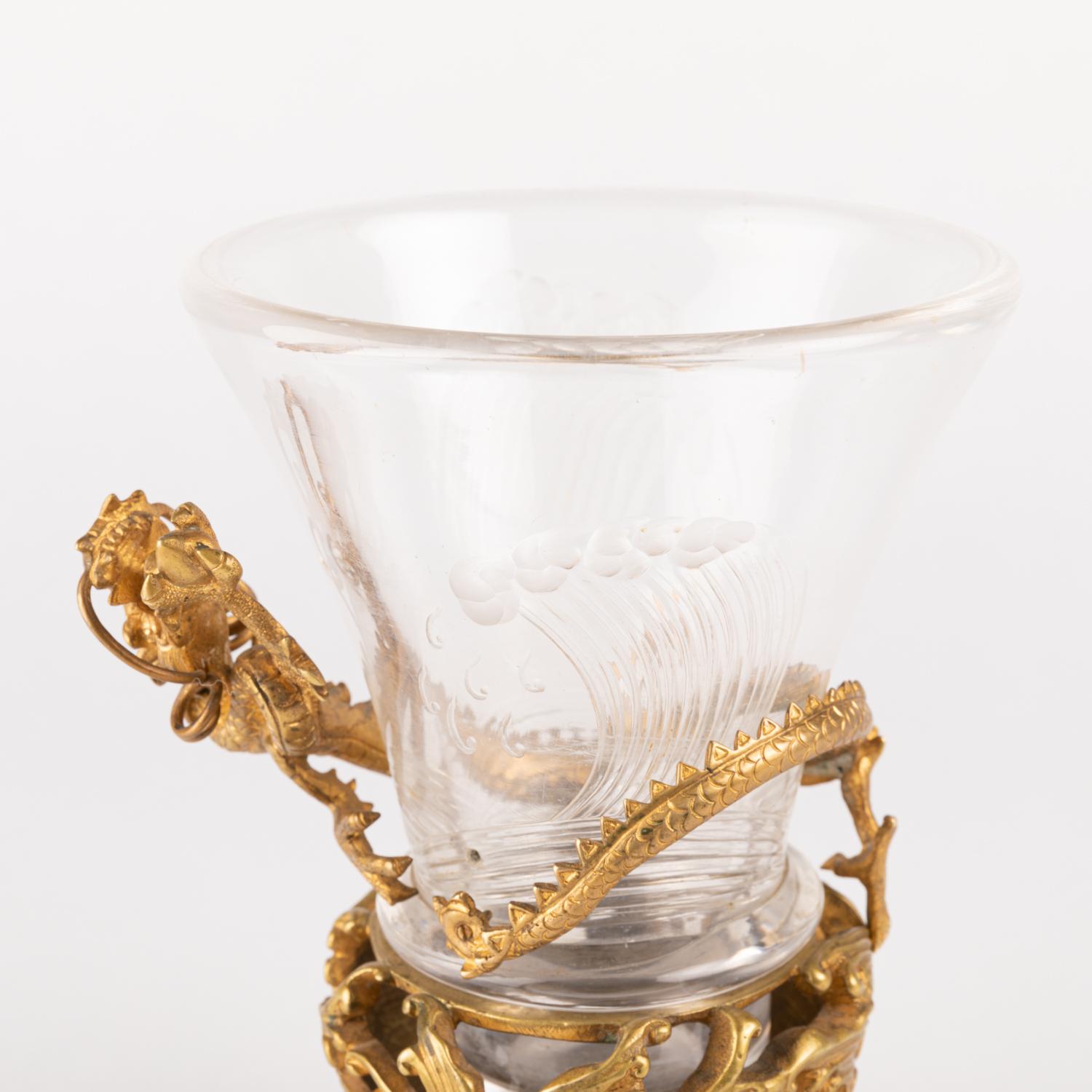 French Vase from the Escalier de Cristal, Gilt Bronze Mounting, 19th century For Sale