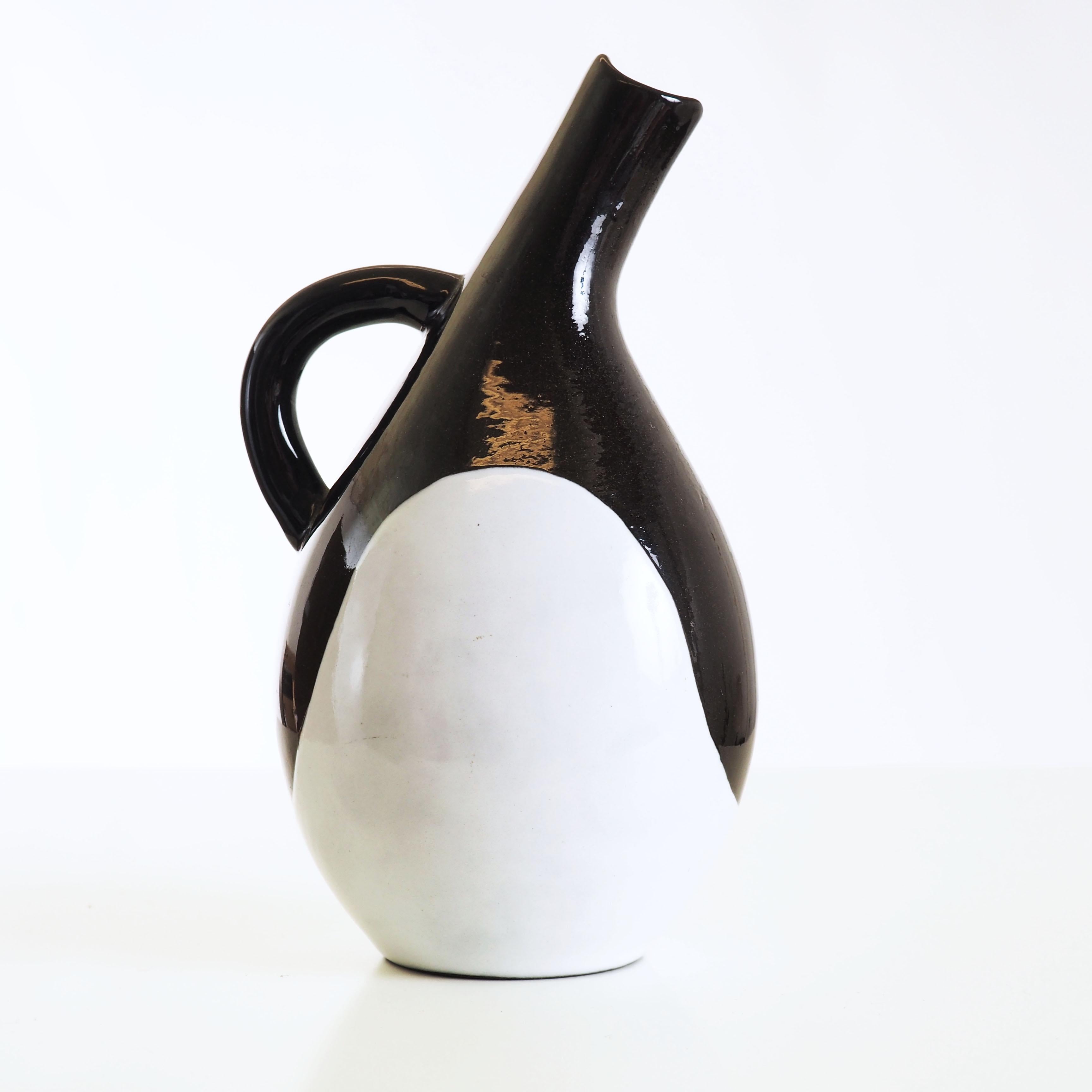 Scandinavian Modern Vase from the Penguin Series by Hjördis Oldfors for Upsala-Ekeby, Sweden For Sale