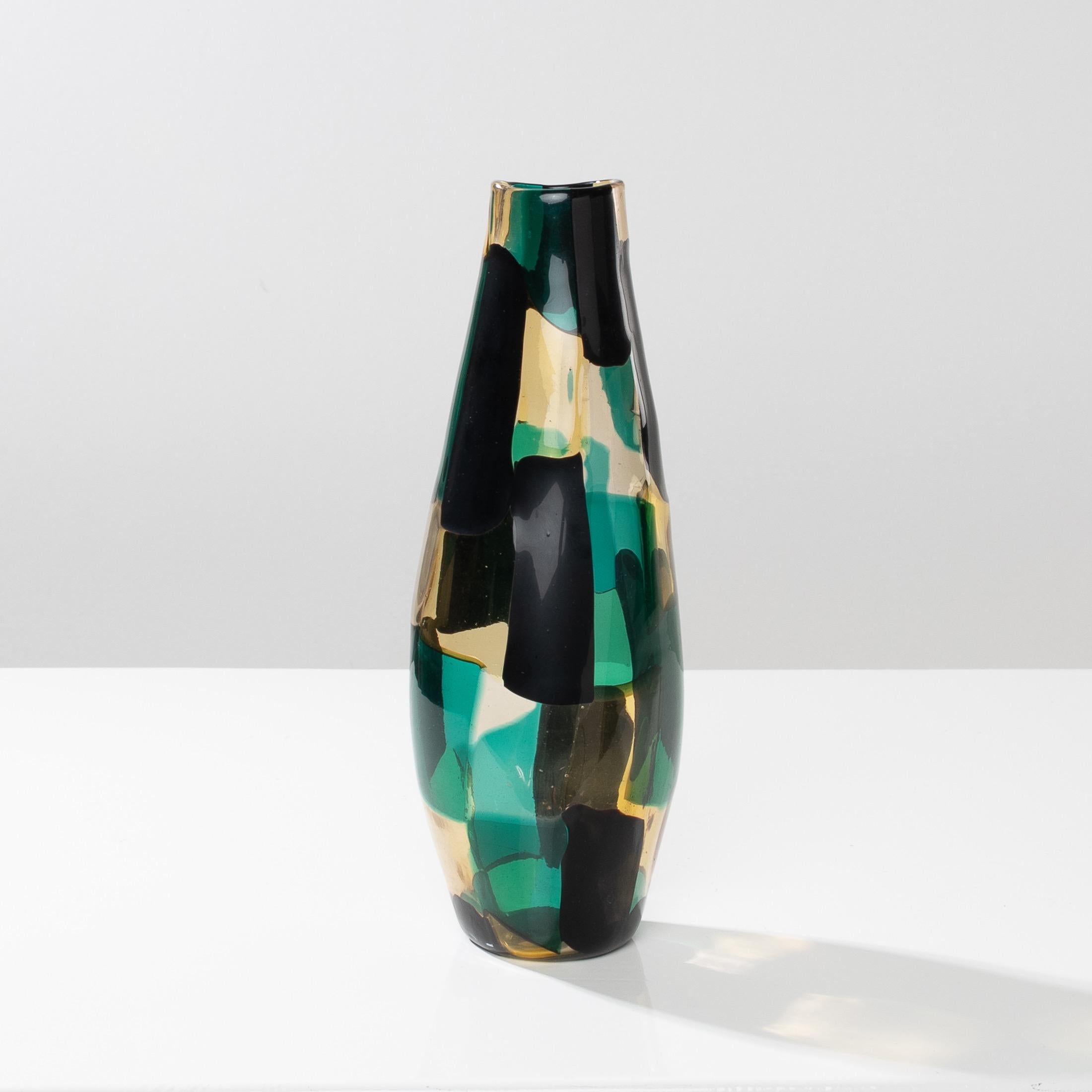 Mid-Century Modern Vase from the “Pezzato” Series 'Referenced under Number 4393' by Fulvio Bianconi