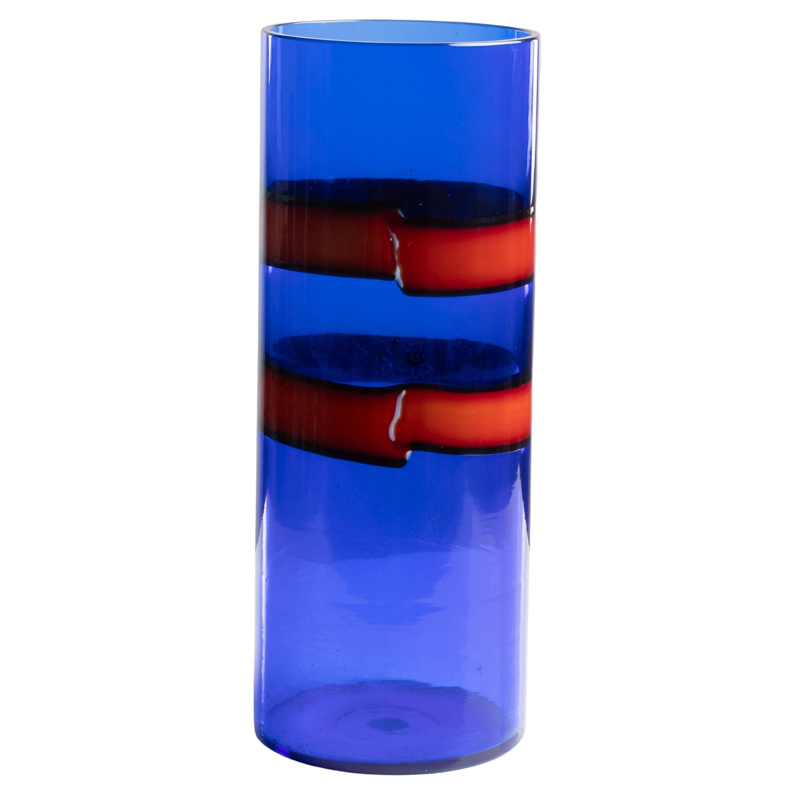 Vaso della serie "a fasce orizzontali" di Fulvio Bianconi, Venini in vendita