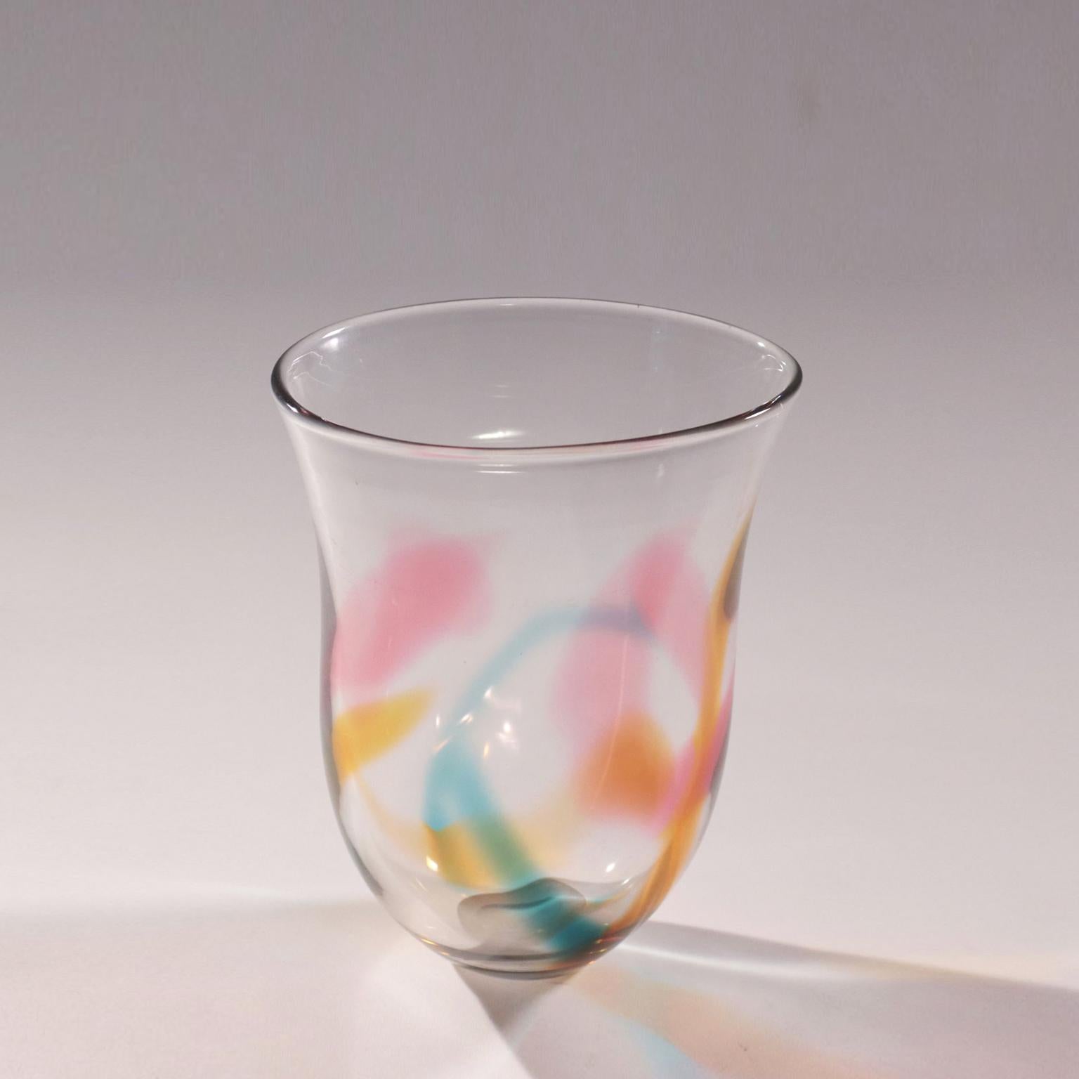 Vase Glass Sweden 1960s U. Hydman-Vallien Kosta Boda In Good Condition In Milano, IT