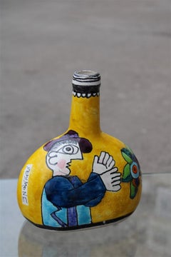 Vase Giovanni de Simone Ceramica Pottery Italian Design Multi-Color Woman