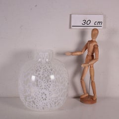 Vase Glass Murano Italy 1980s Merletto Venini