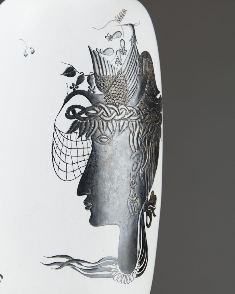 Mid-Century Modern Vase ‘Grazia’ Designed by Stig Lindberg for Gustavsberg, Sweden, 1940s