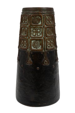 Vase Gustav Gurschner circa 1906 Bronze Austrian Jugendstil Brown Patinated