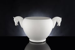Vase Horse Small, Matt White Ceramic, Italy