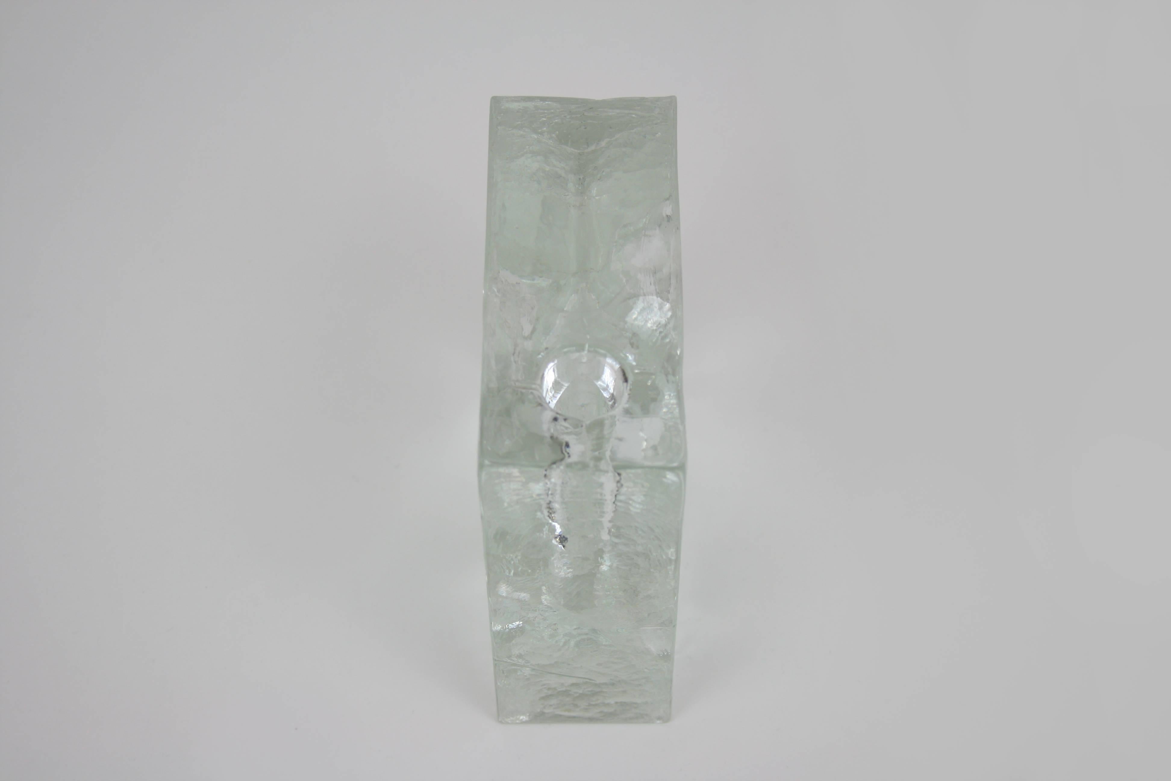 Vase aus Eisglas, Skulptur von Pukeberg im Zustand „Gut“ im Angebot in Vienna, AT