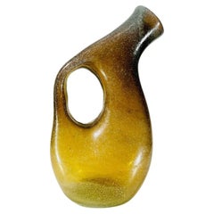 Vase en verre soufflé attribué à Fulvio Bianconi circa 1950