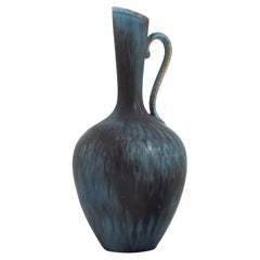 Vase in Blue-Glazed Stoneware by Gunnar Nylund, Sweden, 1950s
