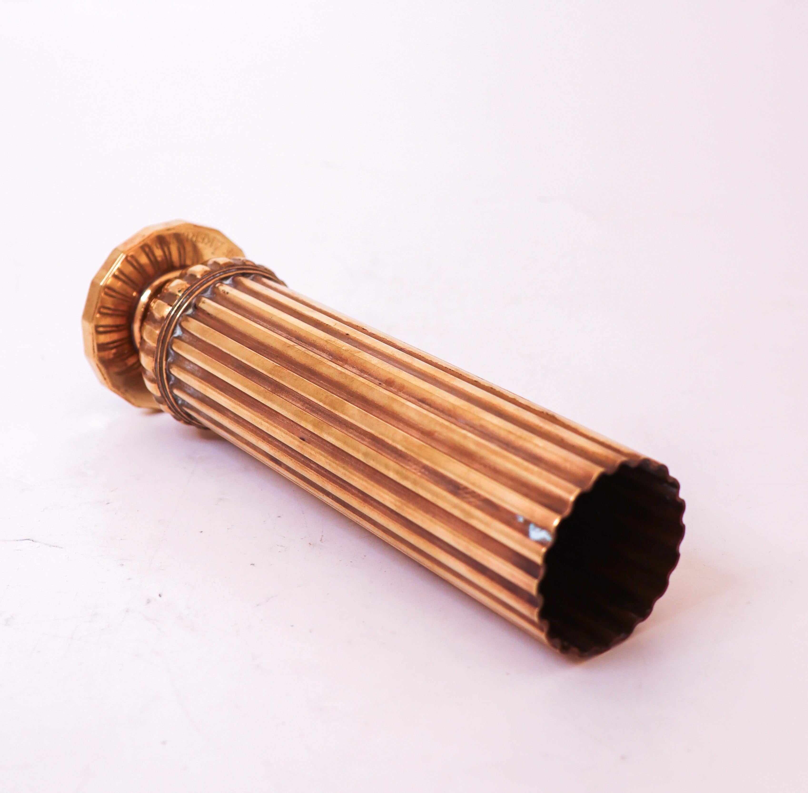 Late 20th Century Vase in Brass - Skultuna, Sweden - Pierre Forsell 1983 For Sale
